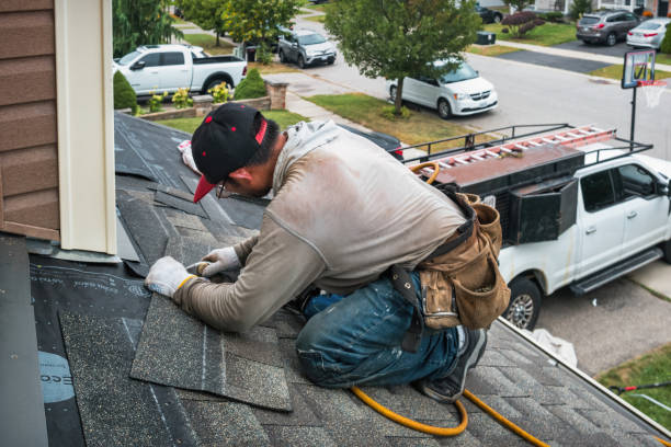 Professional Gutter Installation technician working in Edgewater, CO
